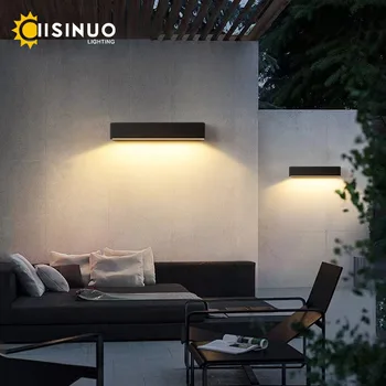 LED външна веранда стенни свещи алуминиеви външни стенни осветителни тела IP65 водоустойчива лампа за къща двор врата гараж декорат