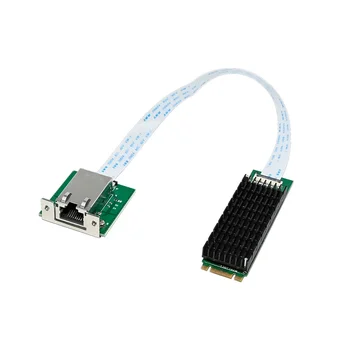M.2 B + M еднопортова 10GbE мрежова карта RJ45 Ethernet мрежов адаптер AQC107 Индустриална контролна сървърна мрежова карта
