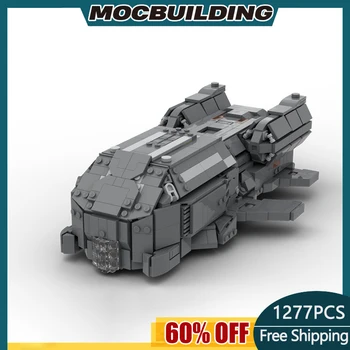 MOC градивен блок онлайн игра Елитен опасен тип 7 научнофантастичен космически кораб (мащаб 1:300)DIY сглобен модел играчка MOC-107305