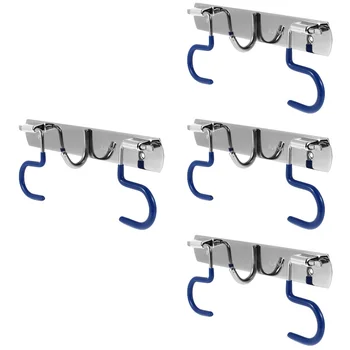Mop държач S-тип стенен кука Практически закачалки за съхранение Тежкотоварни стелажни куки от неръждаема стомана