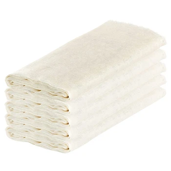 Muslin кърпи за готвене, пакет от 15 (50X50CM), неизбелени, памучни за многократна употреба и миещи се кърпи за сирене за прецеждане