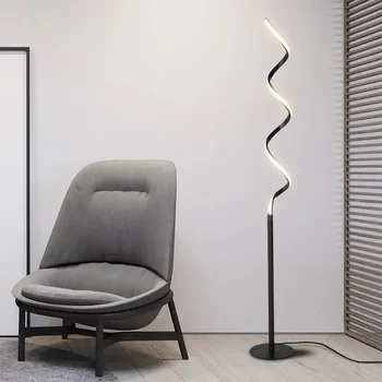 Nordic Instagram стил подова лампа, модерен и прост хол, спалня, нощна лампа, неправилна и персонализирана вертикална лампа