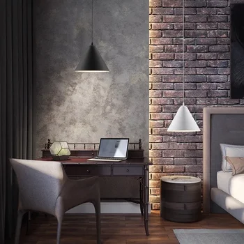 Nordic минималистичен полилей творчески модерна лампа макарон абажур E27 спалня нощно шкафче трапезария хол осветление