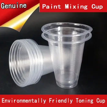 Paint специална смесителна чаша за еднократна употреба пластмасова чаша за смесване на автомобили боя прозрачна чаша 350 ml 60 опаковка