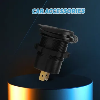 PD тип C 48W двоен USB гнездо за зарядно за кола, QC 3.0 бързо зарядно за кола с волтметър и превключвател за лодка камион RV, синьо