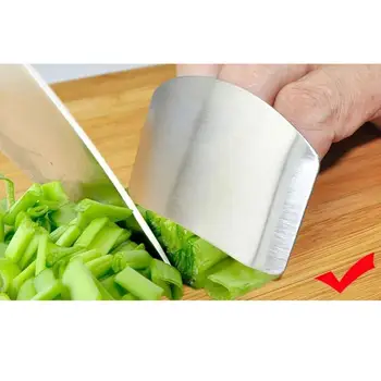 Portable 1 бр неръждаема стомана пръст охрана пръст ръка нарязани ръка протектор нож нарязани пръст защита инструмент кухненски ножове