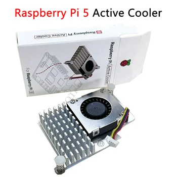 Raspberry Pi 5 Официален вентилатор метален радиатор радиатор активен охладител