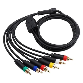 RGB / RGBS кабел за N64 SFC SNES NGC видео конзоли Композитен кабел Силна стабилност без BNC адаптер за N64 резервни части