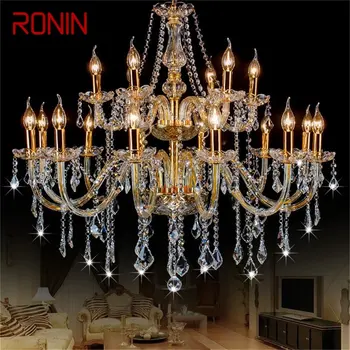 RONIN модерен полилей LED осветление висулка лампа кристално злато свещ тела закрит за дома хотел зала