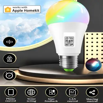 Smart Homekit LED крушка със Siri гласов контрол и WiFi връзка Homekit Smart Bubble SIRI гласов контрол WiFi смарт лампа крушка