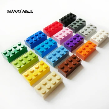 Smartable тухла 2X4 строителни блокове части DIY творчески играчки за деца образователни съвместими всички марки 3001 MOC играчки 40pcs / партида