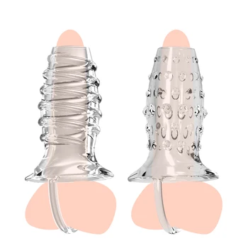 Soft силиконови пениса ръкав забавяне еякулация вибратор разширяването петел пръстен пениса ерекция многократна употреба презерватив възрастни секс играчки за мъже