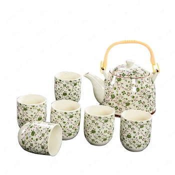 Tea Set Suit Домакински филтър Керамичен чайник Чаша за чай Пълен комплект