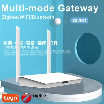 Tuya Zigbee Gateway Zigbee 3.0 Hub Bluetooth шлюз с мрежов кабел Socket Кабелна връзка Интелигентен контрол на живота
