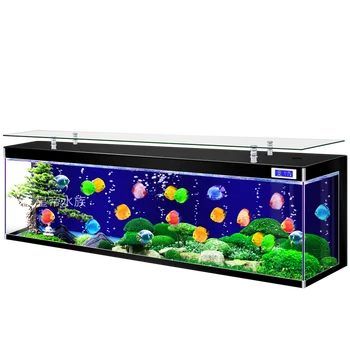 Ultra бяло стъкло висок клас интернет знаменитост TV кабинет, риба резервоар интегрирано домакинство малък хол екология