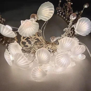 USB/Battery Operated Ocean Series Seahorse Shell Fairy LED Light String for Christmas Birthday Party Wedding Bedroom Decoration