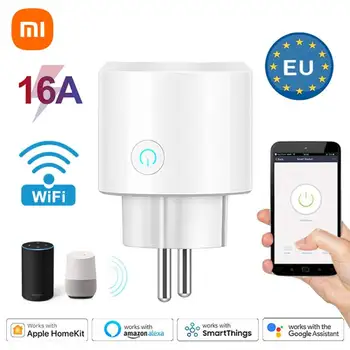 Xiaomi EU WiFi Smart Socket 16A 20A Tuya Smart Life Home Power Plug APP Безжичен дистанционен гласов контрол Таймер за управление на захранването