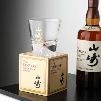 Yamazaki Glod Character Японска планина Фуджи Снежна планина Xo Чаши за уиски Фуджияма Сноубърг Чаша за уиски Чаша за вода Подаръчна кутия