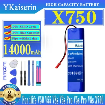 YKaiserin батерия X 750 14000mAh за ilife V50 V55 V8s V3s Pro V5s Pro V8s X750 батерии