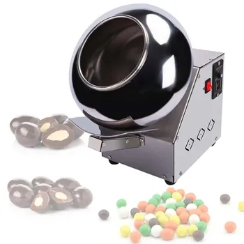 Автоматична машина за полиране на покрития Малка машина за покритие на захарен филм за таблет Шоколадово драже фъстъци