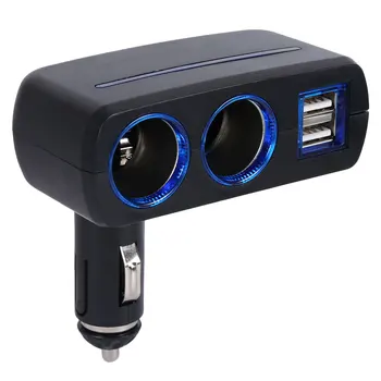 Адаптер за запалка за кола USB 12V 120W 1200MA Универсален адаптер за захранване на авто гнездо Зарядно устройство за кола Авто аксесоари за кола