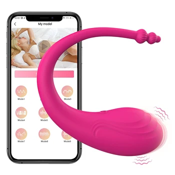 Безжичен Bluetooth вибратор за жени G Spot Dildo APP дистанционно управление Носете вибриращ яйчен клитор женски бикини секс играчки за възрастни