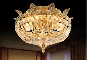 Безплатна доставка Мед Европейски мед Осветление на тавана LED Плафониери Американски хол ресторант LED светлина таван осветление