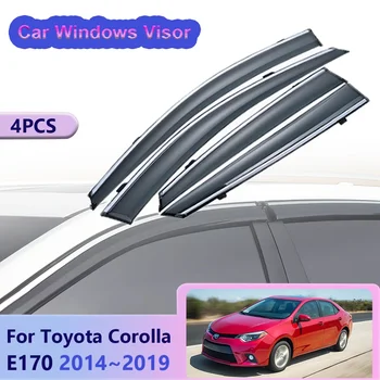 Визьор за прозорци за Toyota Corolla E170 Levin Elegance Altis X Sedan 2014 ~ 2019 Side Sun Rain Guard Дефлектор Вентилационен тент Аксесоар