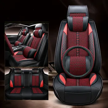 Високо качество! Пълен комплект калъфи за столчета за кола + Капак на волана за Mercedes Benz GLE W166 2019-2015 дишаща еко седалка