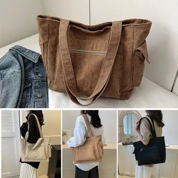 Голям капацитет жени рамо чанта случайни реколта кадифе момичета чанта подмишниците голяма чанта женски