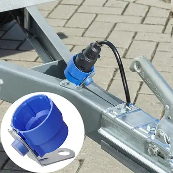 Държач за конектор за ремарке 7-13 пинов водоустойчив адаптер за щепсел Аксесоари за съединители за теглене на ремаркета за кемперни лодки и камиони