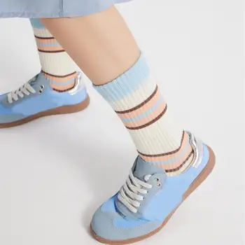 Есен зимни чорапи удароустойчиви спортни чорапи реколта шарени дамски зимни спортни чорапи висока еластичност против хлъзгане дишаща пот