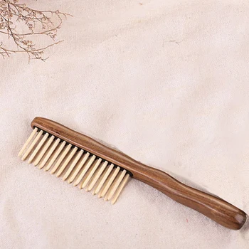 Естествен гребен за коса от сандалово дърво Ръчно изработен дървен гребен за разплитане Широк гребен за зъби Нов дизайн