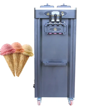 Етаж тип три главата кисело мляко сладолед машина с множество цветове