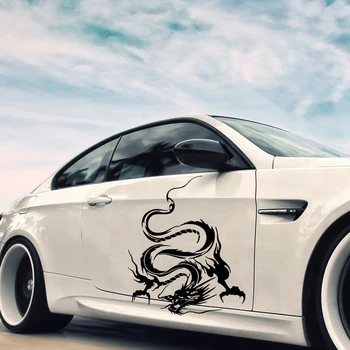 карикатура дракон кола качулка стикер китайски дракон животно аниме врата тялото страна авто превозно средство Decal винил декор