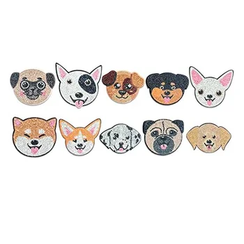 Комплект за подложки за кучета, Diamond Art Coasters с държач, DIY Pet Dog Coasters