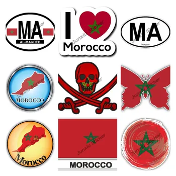МАРОКО Maroc MA Марокански флаг Казабланка Мароко гръндж реколта пътуване печат винил Decal кола броня цялото тяло стикер