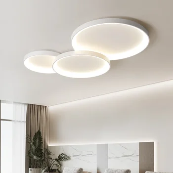 Модерен кръгъл интелигентен светодиоден таван лампа осветление хол спалня димиране прости таванни светлини начало декор осветление лампа осветителни тела