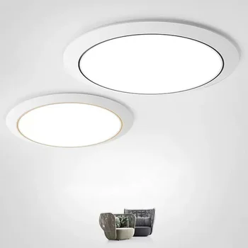 Модерен тънък LED таван светлина пътека декор приспособление коридор баня балкон спалня осветително тяло акрилни кръг висока яркост лампа