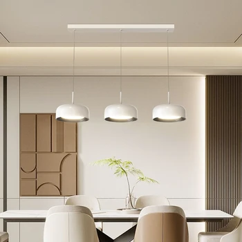 Модерна проста 3-глава висулка светлина за спалня хол маса за хранене 3-цветове регулируема бум вътрешна лампа декорация на дома