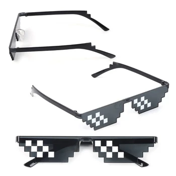 Мозайка Слънчеви очила принудени двуизмерна анимация бънджи смешно пиксел код декоративни очила Риболов Слънчеви очила
