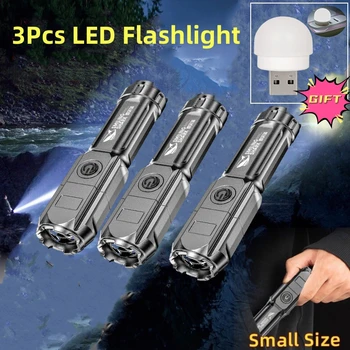 мощен LED фенерче гигантски ярки тактически фенери акумулаторна USB 18650 водоустойчив Zoom риболов лов LED фенерче