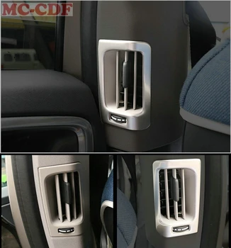 Неръждаема стомана климатик вентилационен капак Car B стълб декоративен капак 3D стикер за volvo xc60 2бр / партида Автомобилен стайлинг
