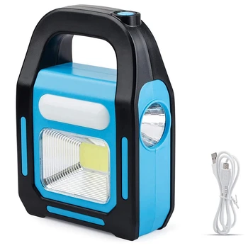  Нов 3 в 1 слънчев USB акумулаторен COB LED къмпинг фенер, зареждане за устройство, водоустойчиво аварийно фенерче LED светлина
