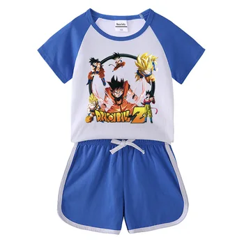 Нов дракон топка детски костюм лято къси панталони къс ръкав тениска шорти случайни спортни две части модерен комплект