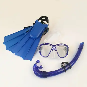 Нов миопичен / плосък лек шнорхел три съкровище гмуркане очила дишане тръби плавници три части комплект плувни консумативи възрастни