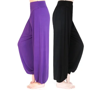 Нови дамски йога панталони Дамски плюс размер спортни панталони йога гамаши цветни цветни цветни танци йога Тай Чи панталони Дамски панталони