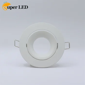 Осветително тяло GU10 кръгла бяла LED вдлъбната таванна рамка за таван и шкаф, изрязване на дупки 85-90mm