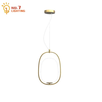 Постмодерен индивидуален дизайнер стъклена топка висулка светлини злато блясък Led E27 висяща лампа кафе бар дневна/трапезария спалня