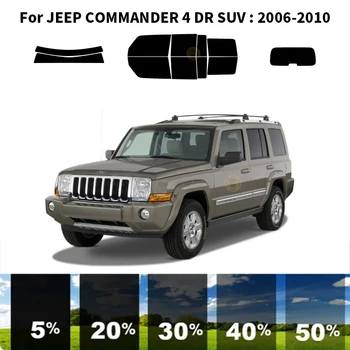 Предварително изрязана нанокерамика кола UV стъкло оттенък комплект автомобилни прозорец филм за JEEP COMMANDER 4 DR SUV 2006-2010